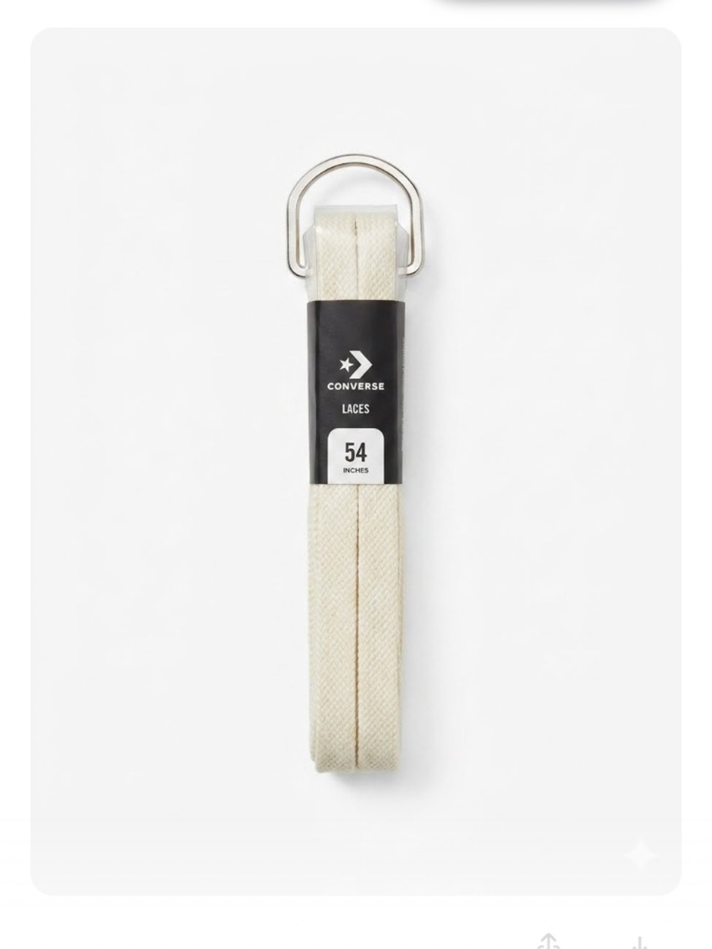 Converse Natural Cotton 54” Shoe Laces - Cream Ecru for High Top 8 Eyelets Pairs